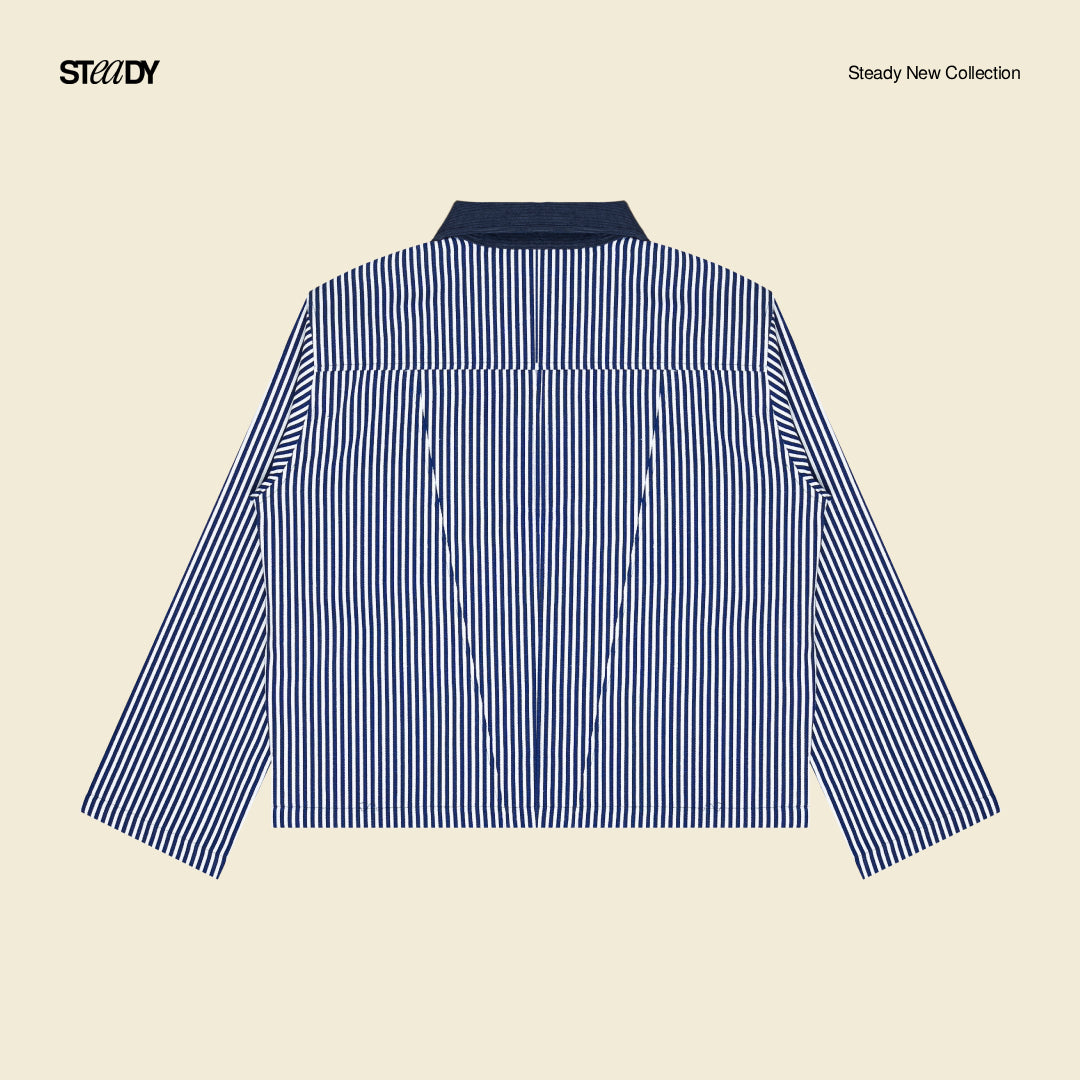 Voight Carpenter Jacket - Navy Stripe