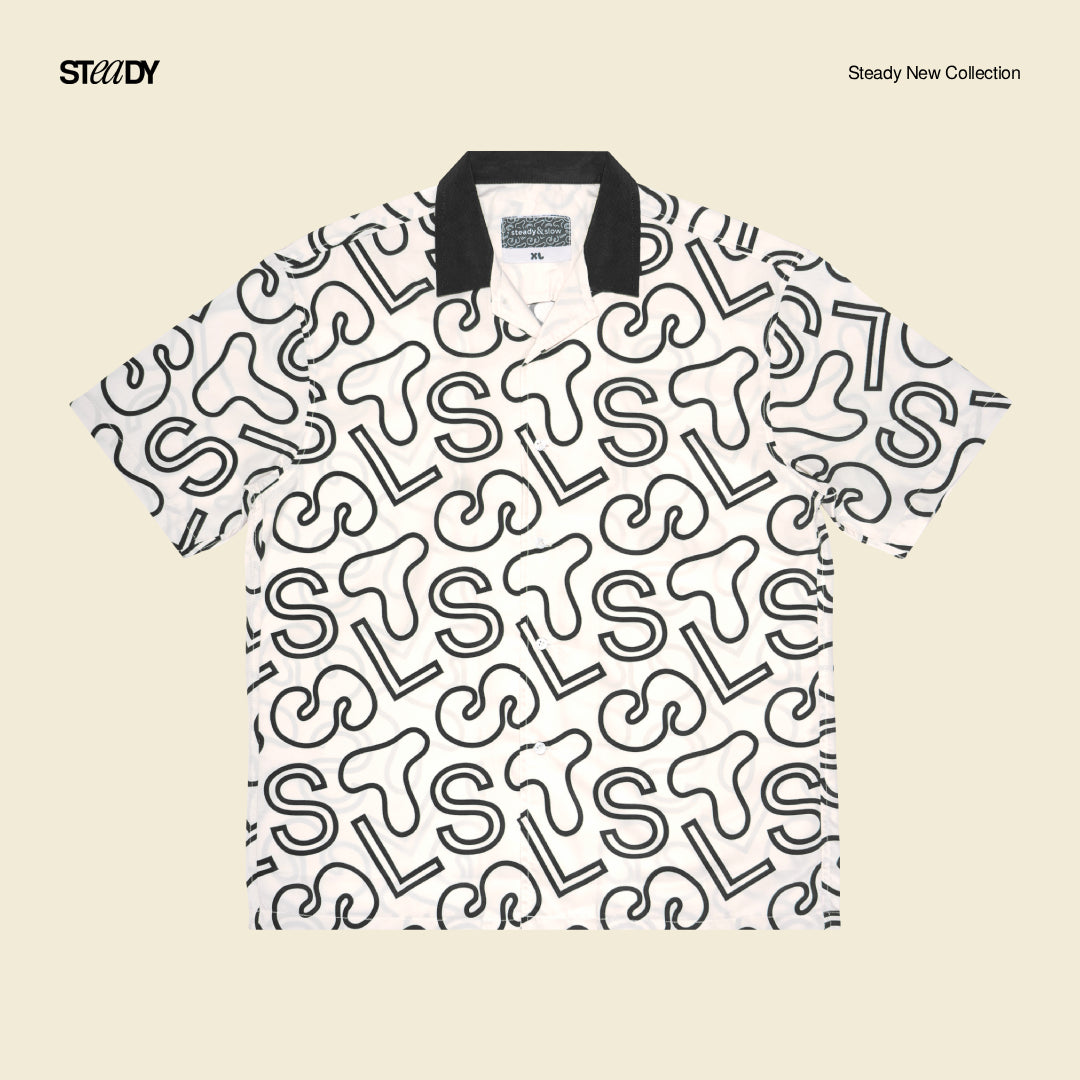 Vacation Pattern Shirt - Black