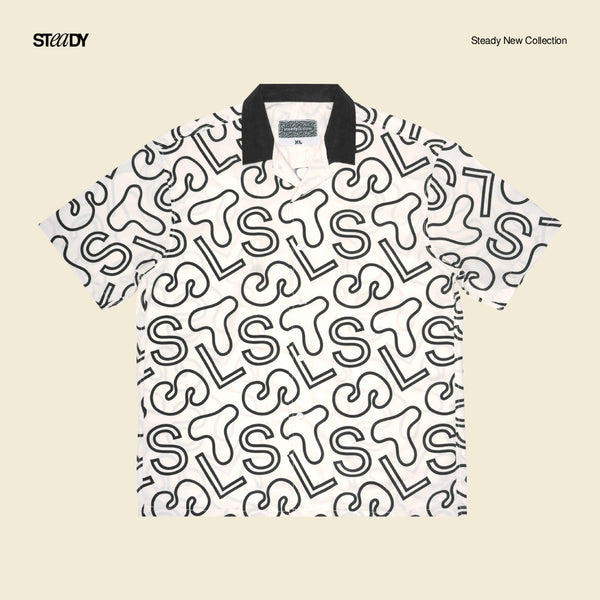 Vacation Pattern Shirt - Black