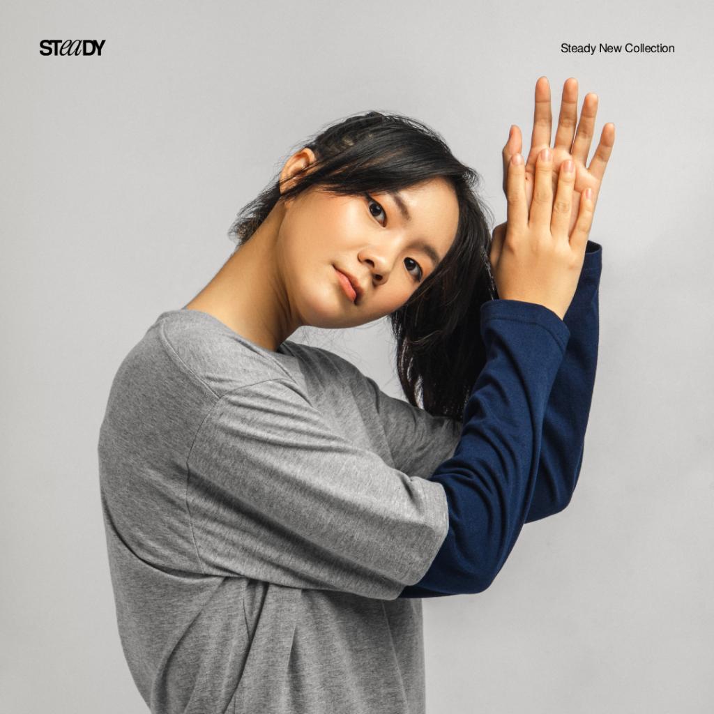 Kurt Double Layer T-Shirt - Grey Navy