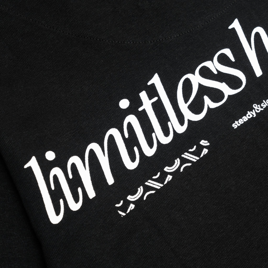 Half Zip Heavyweight 265GSM Oversized T-Shirt - Black