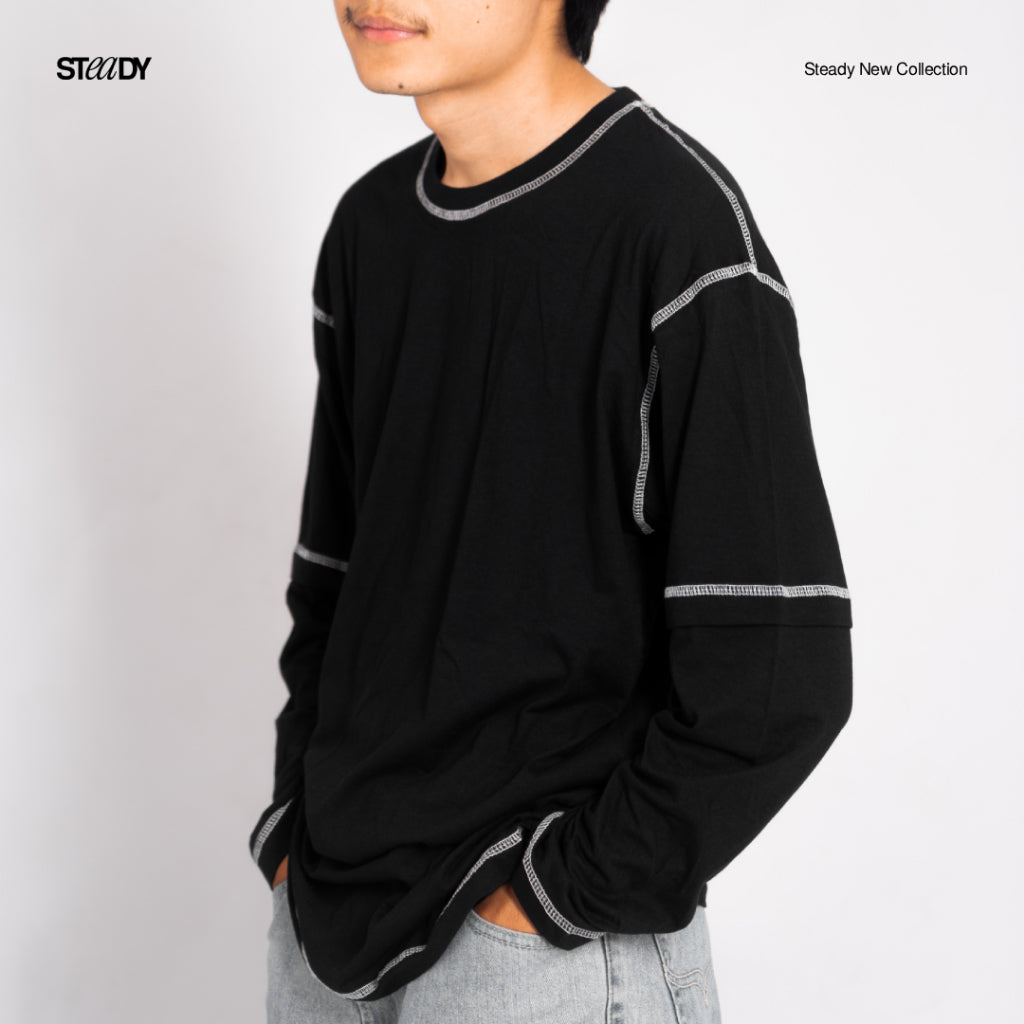 Kurt Double Layer T-Shirt 2.0 - Black