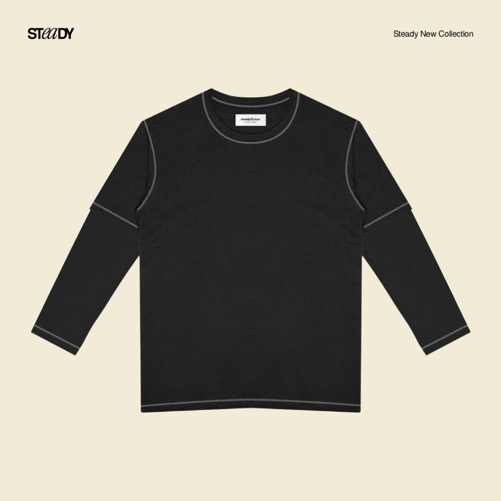 Kurt Double Layer T-Shirt 2.0 - Black