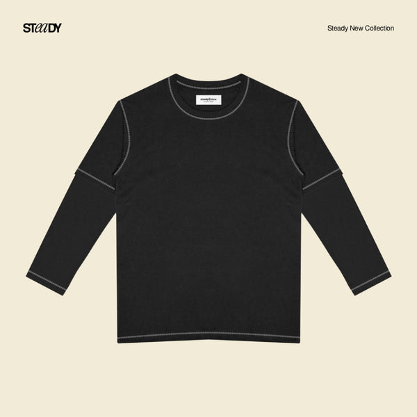 Kurt Double Layer T-Shirt 2.0 - Black