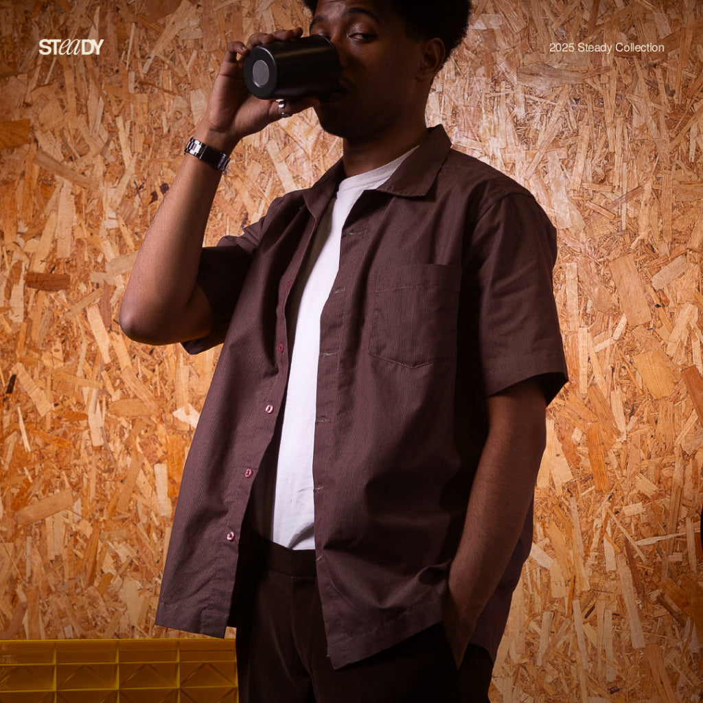 Carter Bowling Shirt - Brown