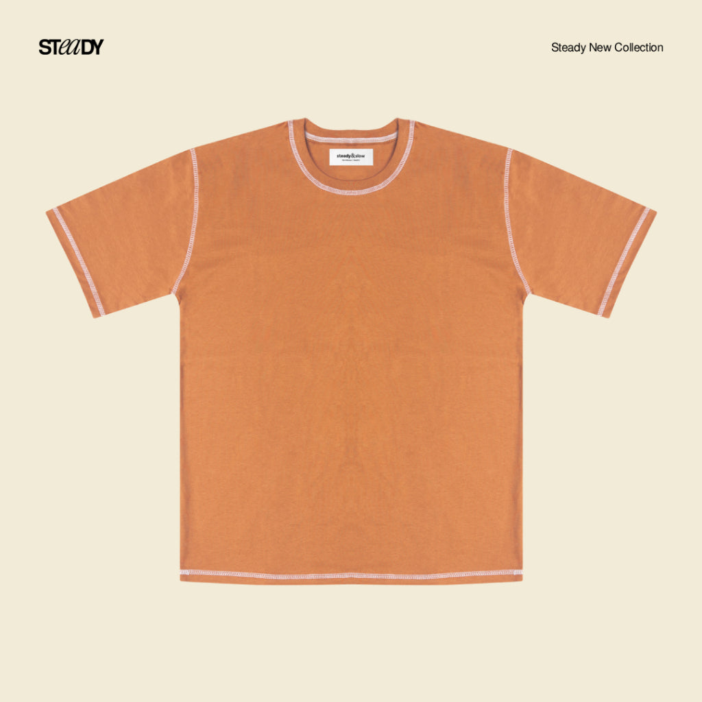 Luke Contrast Stitch Oversized T-Shirt - Yellow Mustard
