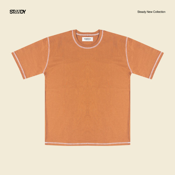 Luke Contrast Stitch Oversized T-Shirt - Yellow Mustard