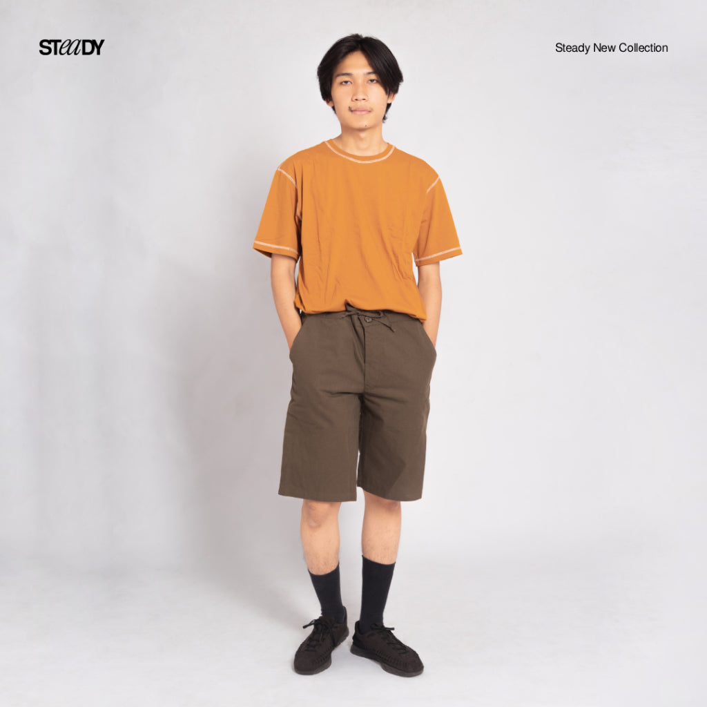 Luke Contrast Stitch Oversized T-Shirt - Yellow Mustard