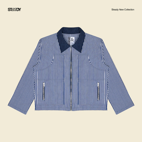 Voight Carpenter Jacket - Navy Stripe