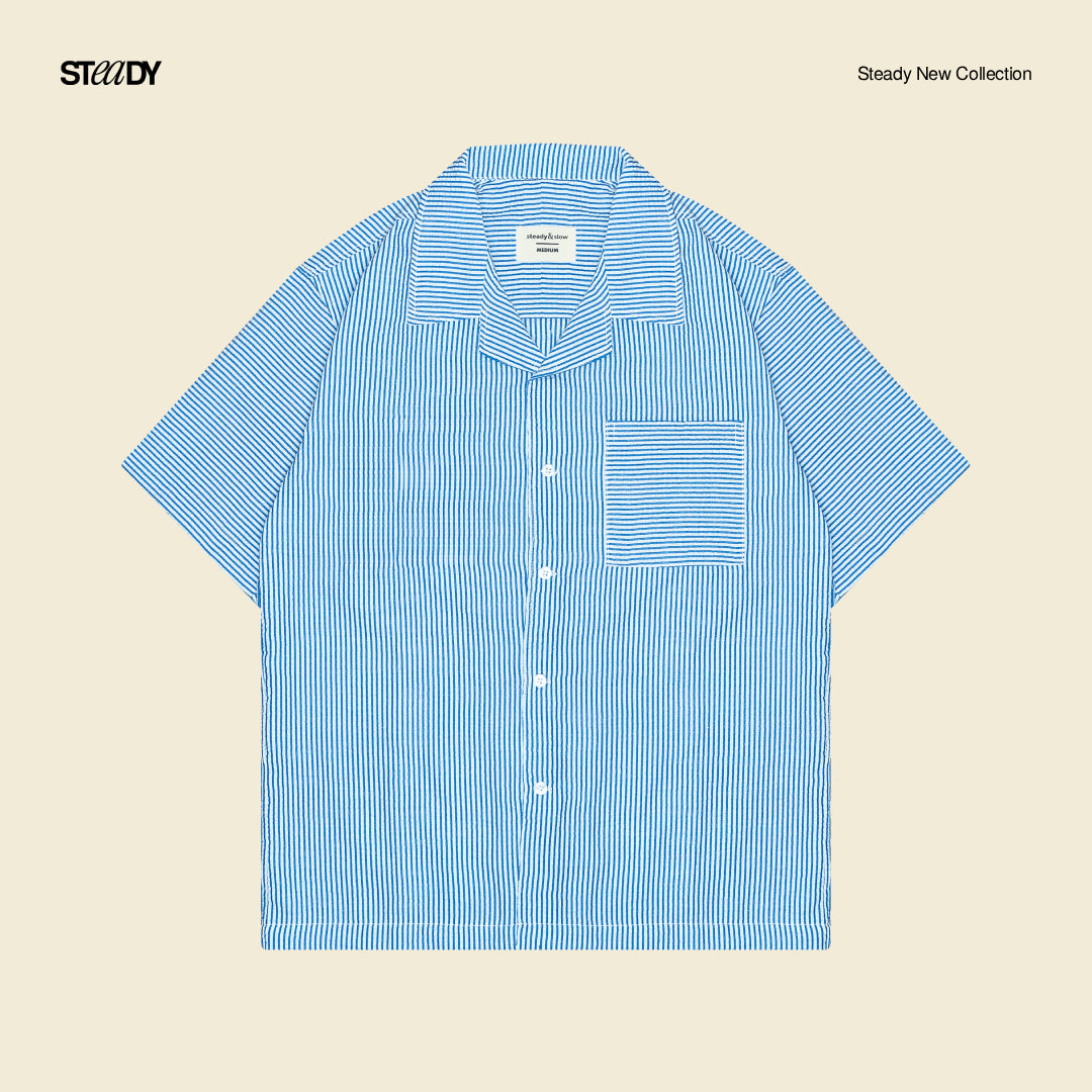 Vacation Crinkle Shirt - Navy