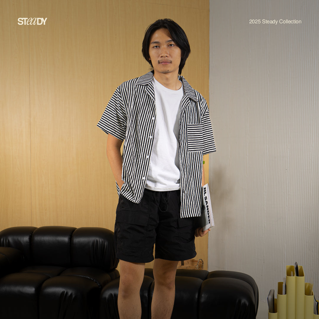Vacation Crinkle Shirt - Black