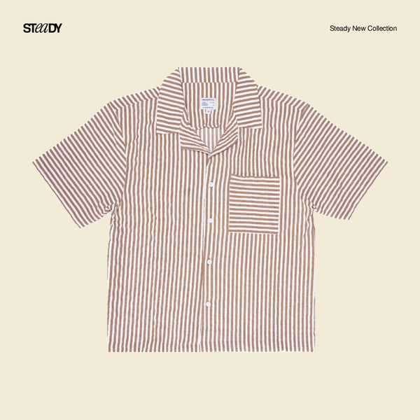 Vacation Crinkle Shirt - Brown