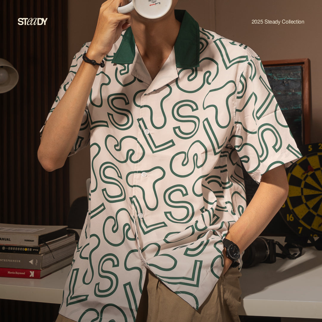 Vacation Pattern Shirt - Green
