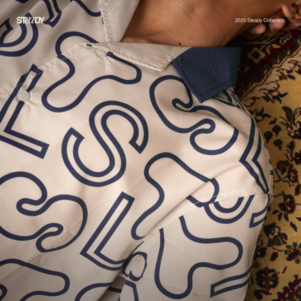 Vacation Pattern Shirt - Navy