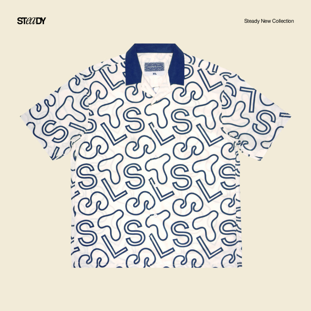 Vacation Pattern Shirt - Navy